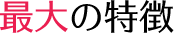 最大の特徴